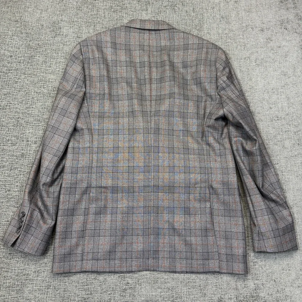 Todd‎ Snyder Sport Coat Blazer Men's 42L Gray Mayfair Fit Plaid Wool Italy